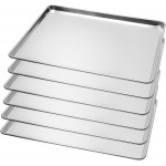 6 Pack Full Size Baking Sheet Pan Aluminum Commercial Pan for Oven Freezer Bakery Hotel Restaurant 26