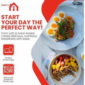 Iconikal Egg Timer 2-Pack, BPA Free Color Changing for Soft or Hard Boiled Eggs