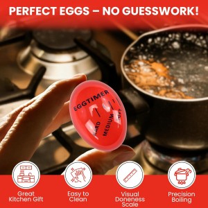 Iconikal Egg Timer 2-Pack, BPA Free Color Changing for Soft or Hard Boiled Eggs