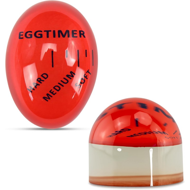 Iconikal Egg Timer 2-Pack, BPA Free Color Changing for Soft or Hard Boiled Eggs