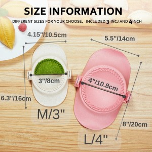 Empanadas Press Maker, Dumpling Maker Mold Set With Dough Cutter, Dumpling Mold Set (L/4