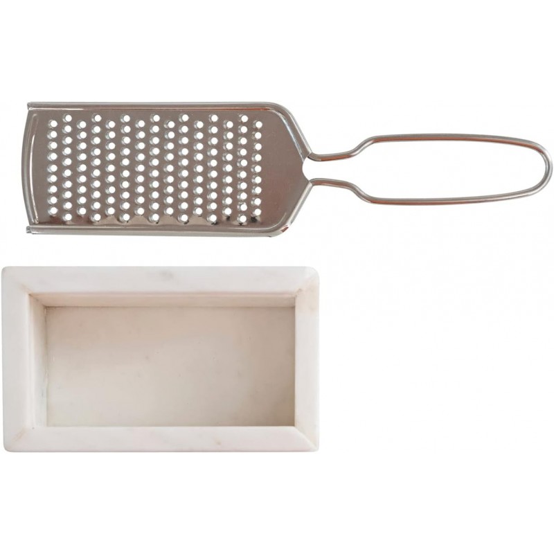 Creative Co-Op Marble and Stainless Steel Grater