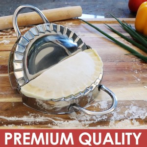 KAYCROWN Stainless Steel Empanada Press Ravioli Mold Pierogi Dumpling Maker Wrapper Pastry Dough Cutter Kitchen Accessories (XL: 6 inch)