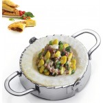 KAYCROWN Stainless Steel Empanada Press Ravioli Mold Pierogi Dumpling Maker Wrapper Pastry Dough Cutter Kitchen Accessories (XL: 6 inch)