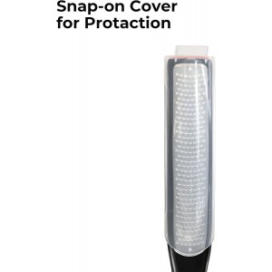 Cohesion Etched Zester & Grater Set of 2 - Kitchen Zester Tool for Lemon, Cheese, Garlic, Ginger, Nutmeg, Chocolate, Fruits, Vegetables - Sharp Premium Stainless Steel Blade with Protective Cover