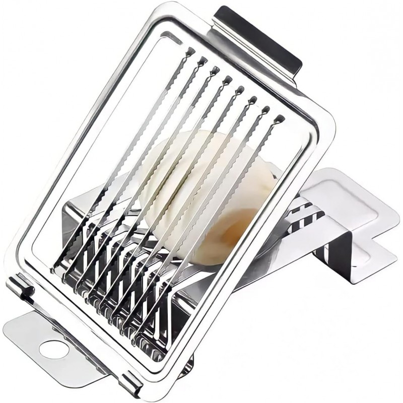 Multifunctional Stainless Steel Egg Slicer for Hard Boiled Eggs Heavy Duty, Safe Egg Cutter, Kiwi Slicer, Banana Slicer
