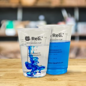 Reli. (120 Pcs) 8 oz Paint Mixing Cup/Resin Mixing | Disposable Measuring Cups | Clear Plastic Measure | Use for Paint, Epoxy Resin, Pigments
