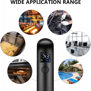 Rechargeable Infrared Thermometer Gun for Cooking -58℉~1022℉| INKBIRD Colorful Display Digital Laser Temperature Gun for Pizza Oven Grill Kitchen Home Repairs with Max Measure, ℉ Only (NOT for Human)