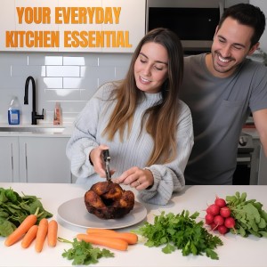 Poultry Shears, Kitchen Shears Heavy Duty for Food With Anti-Slip Handle & Safety Lock, Meat Scissors, Chicken, Lobster, Quail, Fish, Food Cutting Scissors, Bone Cutter - Spring Loaded