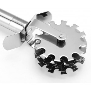 Stainless Steel 5-Wheel Meat Tenderizer Roller for Efficient Steak Chicken Pork Tenderizing Kitchen Tool 7.6 Inch Meat Flattener