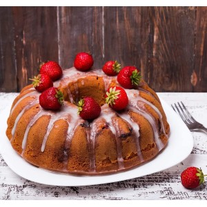 Kenond Silicone Fluted Pans, Non-stick with Sturdy Handle, Baking Molds, Perfect Bakeware for Cake, Jello, Gelatin, Bread, Para Gelatinas, 9.5 Inch (Blue)