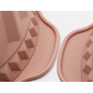 Kenond Silicone Fluted Pans, Non-stick with Sturdy Handle, Baking Molds, Perfect Bakeware for Cake, Jello, Gelatin, Bread, Para Gelatinas, 9.5 Inch (Blue)