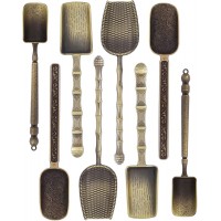 Coffee Scoop Alloy Retro Tea Scoop For Loose Tea Vintage Measuring Spoons Home Decor,set of 8
