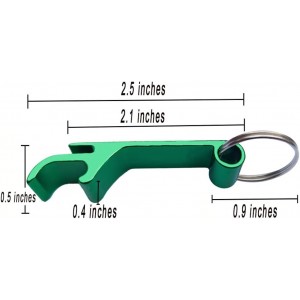 200Pcs Colored Aluminum Bottle Opener Keychain, Soda Beverage Beer Bottle Opener Keychain, for Kitchen/Wedding/Bar/Party