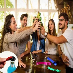 200Pcs Colored Aluminum Bottle Opener Keychain, Soda Beverage Beer Bottle Opener Keychain, for Kitchen/Wedding/Bar/Party