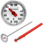 Kitchen Food-Cooking Meat Coffee Thermometer – Pocket Espresso Thermometer for Milk Foam Frothing Chocolate Water Temperature Stainless Steel 1