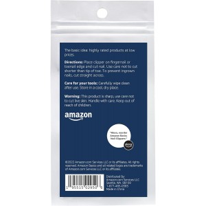 Amazon Basics Toenail and Fingernail Clipper Set, Nail Clippers, Grooming Tool, Black