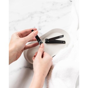 Amazon Basics Toenail and Fingernail Clipper Set, Nail Clippers, Grooming Tool, Black