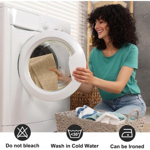 homing Cotton Linen Placemats Set of 6, Cloth Washable Farmhouse Dining Table Mats for Indoor, Outdoor, Easter, Easy to Clean, Linen, 13 x 19 Inch