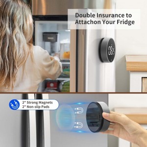 VOCOO Digital Kitchen Timer - Magnetic Countdown Countup Timer with Large LED Display Volume Adjustable, Easy for Cooking and for Seniors and Kids to Use (Space Grey)