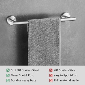 Bathroom Hardware Set 10 Pieces, Stainless Steel Towel Bar Set Includes 16 inch Towel Bar, Towel Hook, Towel Ring Toilet Paper Holder