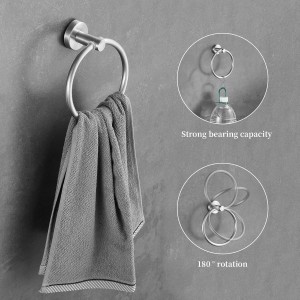 Bathroom Hardware Set 10 Pieces, Stainless Steel Towel Bar Set Includes 16 inch Towel Bar, Towel Hook, Towel Ring Toilet Paper Holder