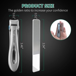 SZHLUX Nail Clippers Ultra Wide Jaw Opening Fingernail and Toenail Clippers Set for Thick Nails Cutter for Ingrown Manicure,Pedicure,Men & Women Big, Silver