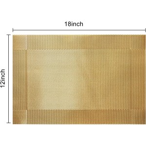 Trophable Placemats Set of 6, Table Placemats Heat Resistant Woven Placemats Washable PVC Place Mats Woven Vinyl Placemats Non-Slip Stain Resistant Kitchen Table Placemats Easy to Clean…