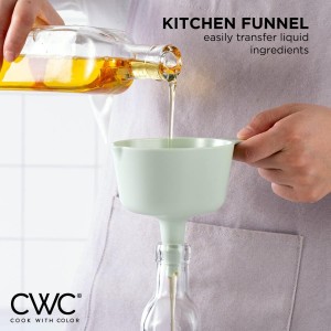 COOK WITH COLOR Measuring Cup Set - 9 PC. Nesting Stackable Liquid Measure Cup, Dry Measuring Cups and Spoons with Funnel and Scraper (Pastel)