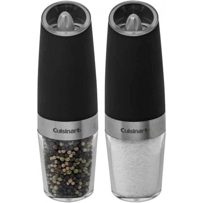 Cuisinart CSS-2424 Gravity Salt and Pepper Spice Mill with Blue LED Light, 2/3 Cup Capacity