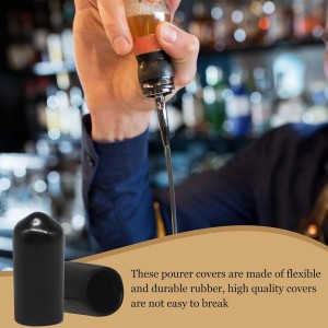 RYKOMO 200 Pack Pourers Spouts Covers Liquor Spout Covers Olive Oil Dust Rubber Caps for Liquor Olive Oil Bottles