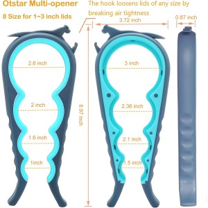 Latest Jar Opener and 5 in 1 Bottle Opener with Rubber Jar gripper Pad Ideal for Seniors with arthritis Weak Hands and Low Strength