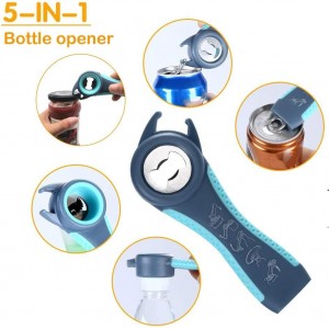 Latest Jar Opener and 5 in 1 Bottle Opener with Rubber Jar gripper Pad Ideal for Seniors with arthritis Weak Hands and Low Strength
