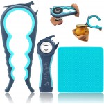 Latest Jar Opener and 5 in 1 Bottle Opener with Rubber Jar gripper Pad Ideal for Seniors with arthritis Weak Hands and Low Strength