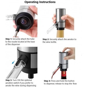 Electric Wine Aerator, CorporateGiftPro Electric Wine Decanter, Wine Dispenser, Wine Pourer, Wine Accessories Sprout Pourer and Wine Gifts for Wine Lovers