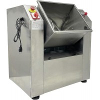 TECHTONGDA Commercial Dough Mixer All Stainless Steel Pizza Dough Mixer 110V Dough Blender Kneading Machine with 25 KG Kneading Capacity and 90 Degree Tilt for Schools Bakeries Restaurants Pizzerias