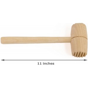 Meat & Poultry Tenderizer, raw wood uncoated natural European beechwood