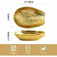 Hasense Spoon Rest for Stove Top, Ceramic Gold Spoon Holder for Stove Top and Kitchen Counter, Large Stable Heat-resistant Utensil Rest for Cooking, Spatula Ladles Tongs, Home Kitchen Decor, 1 PC