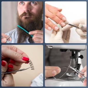 CGBE Cuticle Scissors Extra Fine Curved Blade, Super Slim Manicure Scissors for Cuticles Professional Small Scissors with Precise Pointed Tip Grooming Blades, Eyebrow, Eyelash, and Dry Skin - Silvery