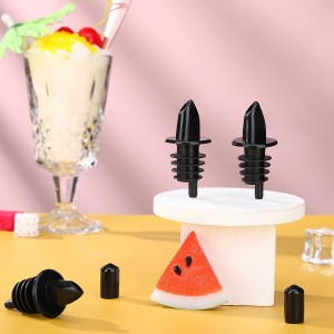 30 Pcs Bottle Pourers Syrup Pour Spouts Including Snow Cone Syrup Alcohol Liquor Bottle Pourers and Rubber Dust Cap Covers Dispenser Accessories