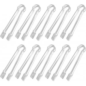 10 Pcs Plastic Buffet Serving Tongs, Cle...
