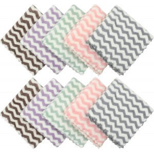 Microfiber Cleaning Cloth Lint Free Cleaning Rags, 10 Pack Fast Drying Dish Rags for Cleaning, Super Absorbent Kitchen Dish Cloths for Wash Dishes,12 in x 12 in, Mix Color