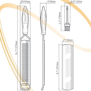 Deiss PRO Lemon Zester & Heavy Duty Cheese Grater & Vegetable Grater — Parmesan Cheese, Lemon, Garlic, Nutmeg, Chocolate, Fruits, Vegetables, Ginger Grater - Stainless Steel Cheese Shredder - Black