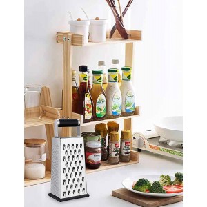 Kaishun Cheese Grater, Box Grater for Cheese Stainless steel Vegetable Slicer Food Shredder 4-sided Convenience for kitchen