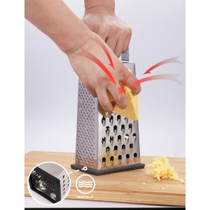Kaishun Cheese Grater, Box Grater for Cheese Stainless steel Vegetable Slicer Food Shredder 4-sided Convenience for kitchen