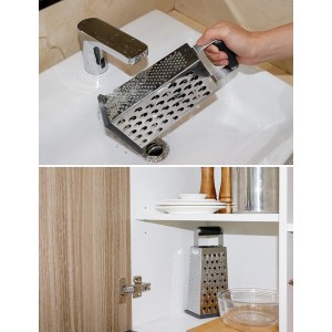 Kaishun Cheese Grater, Box Grater for Cheese Stainless steel Vegetable Slicer Food Shredder 4-sided Convenience for kitchen