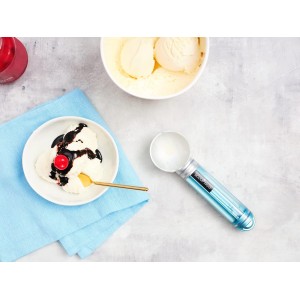 ScoopTHAT Radii Warming Ice Cream Scoop, Silver/Blue