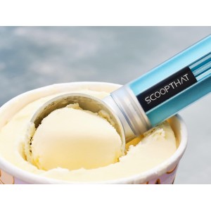 ScoopTHAT Radii Warming Ice Cream Scoop, Silver/Blue