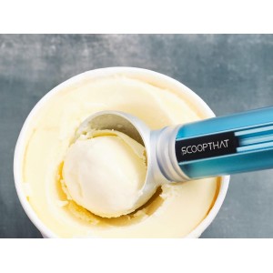 ScoopTHAT Radii Warming Ice Cream Scoop, Silver/Blue