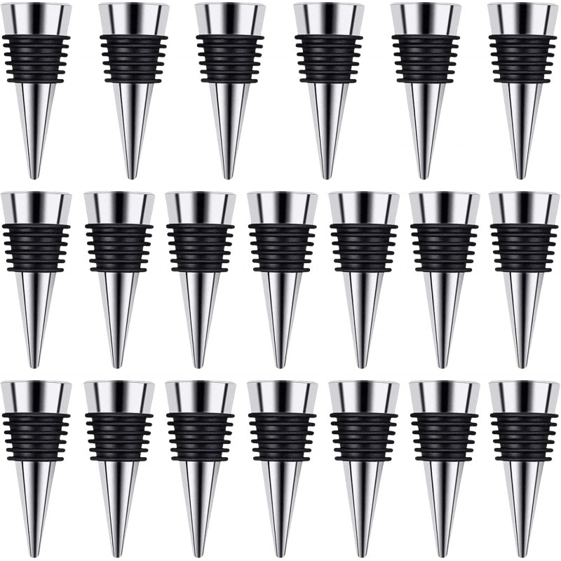 Wine Stopper, Reusable Decorative Bottle Stoppers for Kitchen, Bar, Gifts, Holiday Party, Wedding (20 Pack)